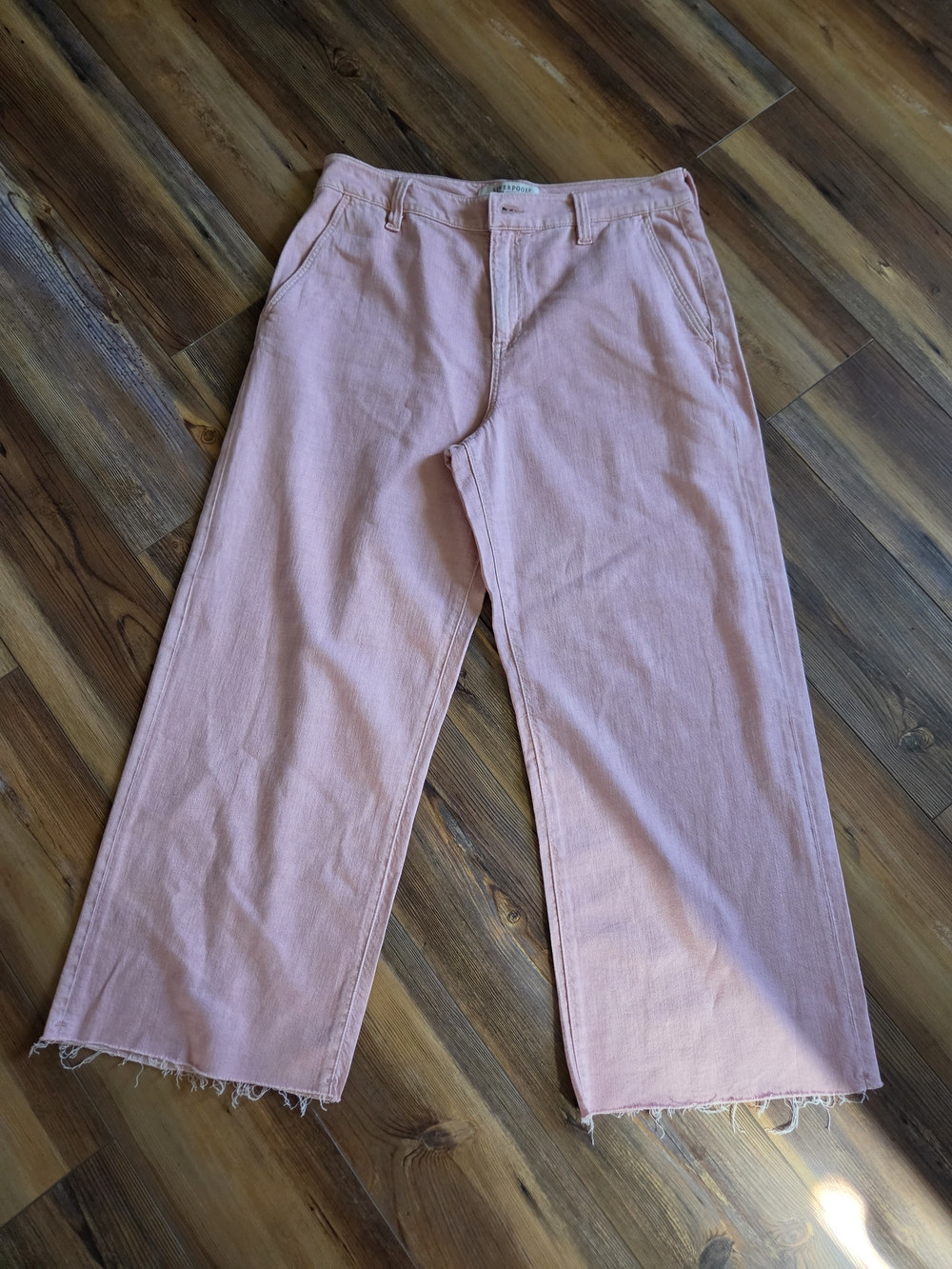 Liverpool Dusty Pink Wide-Leg Jeans